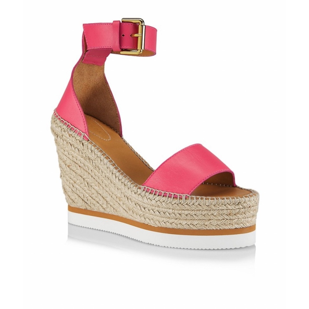 SEE BY CHOLE “GLYN LEATHER EDGE ESPADRILLE”NWT